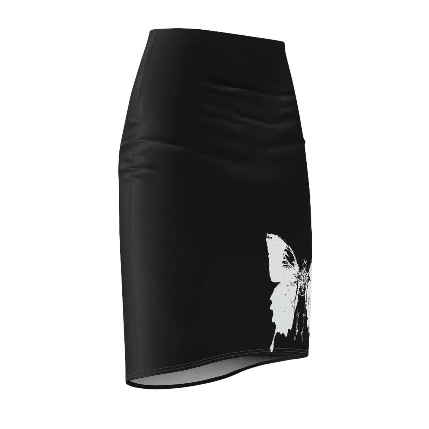 Distressed Skellerfly Pencil Skirt