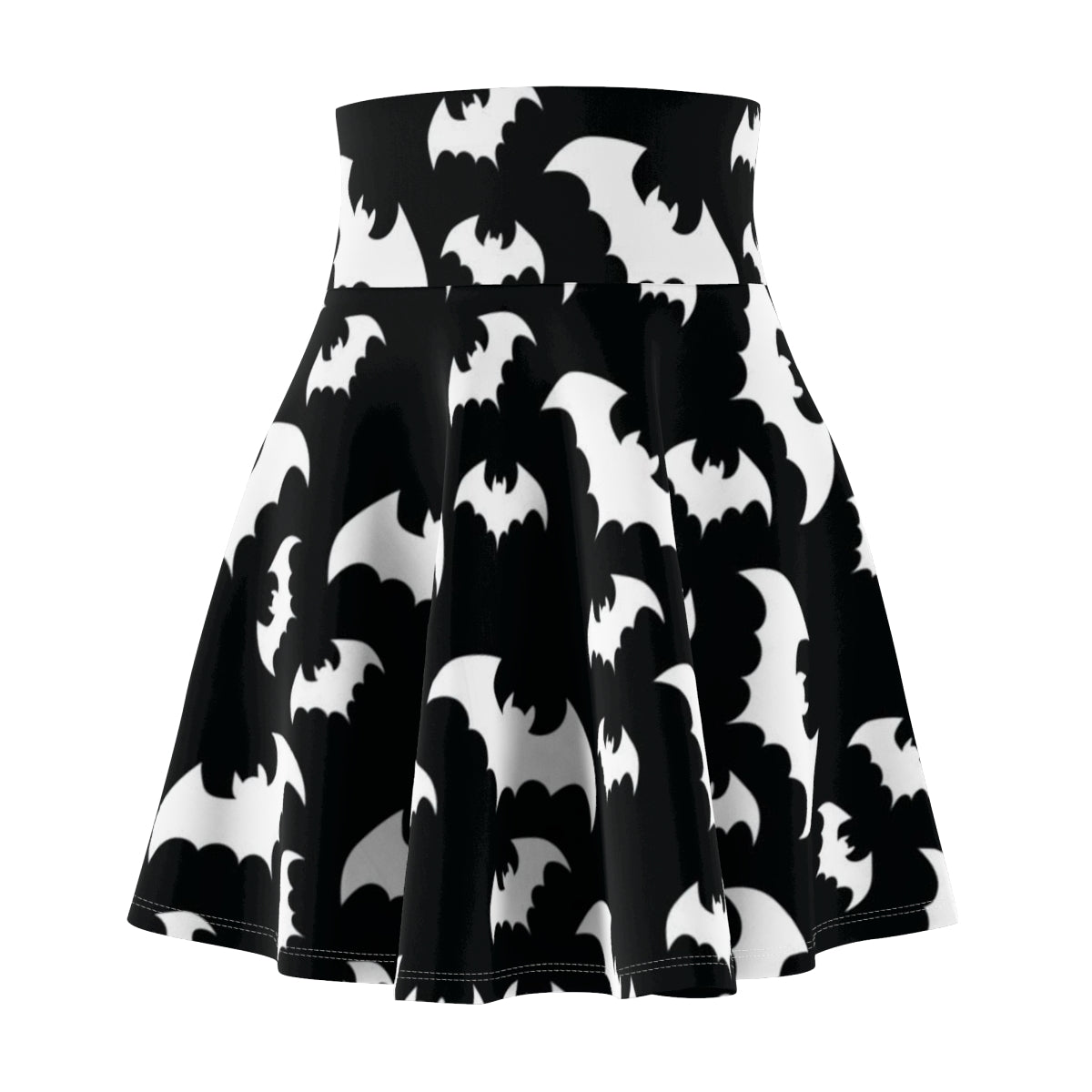 Bat Print Skater Skirt