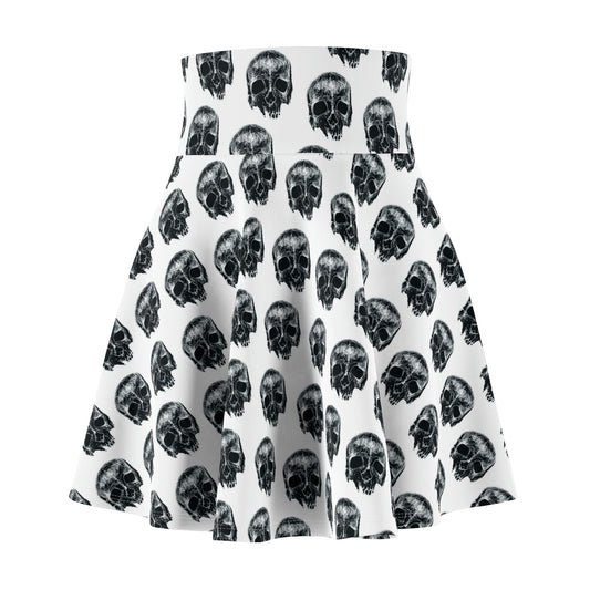 Sketchy Flowy Skull Skirt