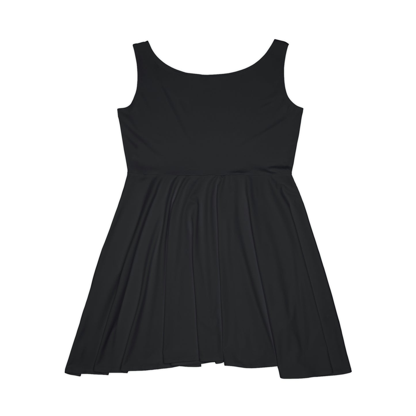 Super Soft Skater Dress- White Skull on Black