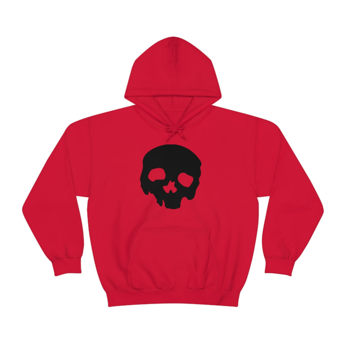 LUXE GOTH BASICS Black Skull Hoodie (Unisex)