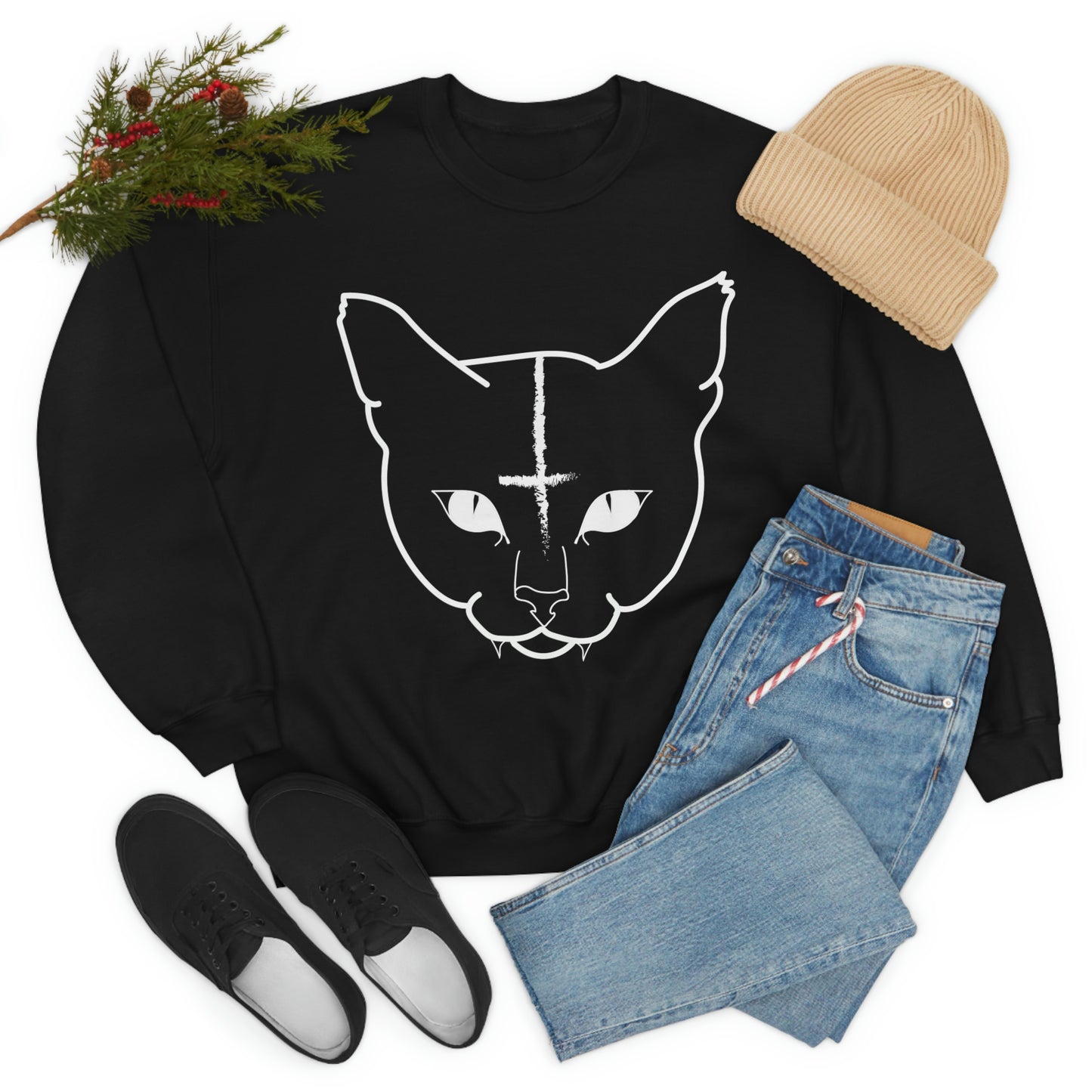 Hell Cat Unisex Heavy Blend™ Crewneck Sweatshirt