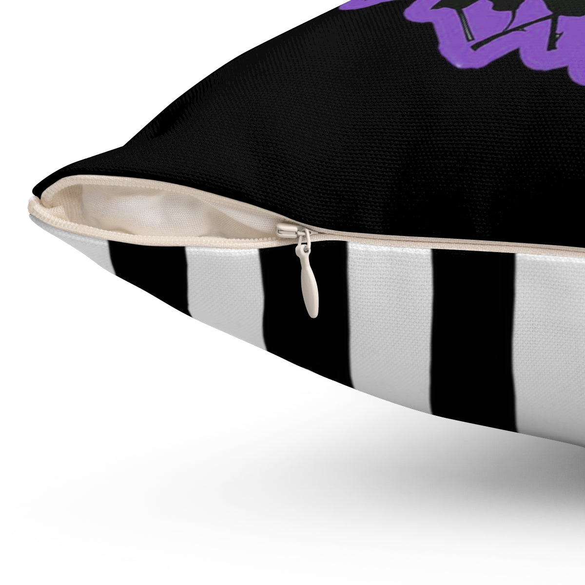 Purple Batty Throw Pillow