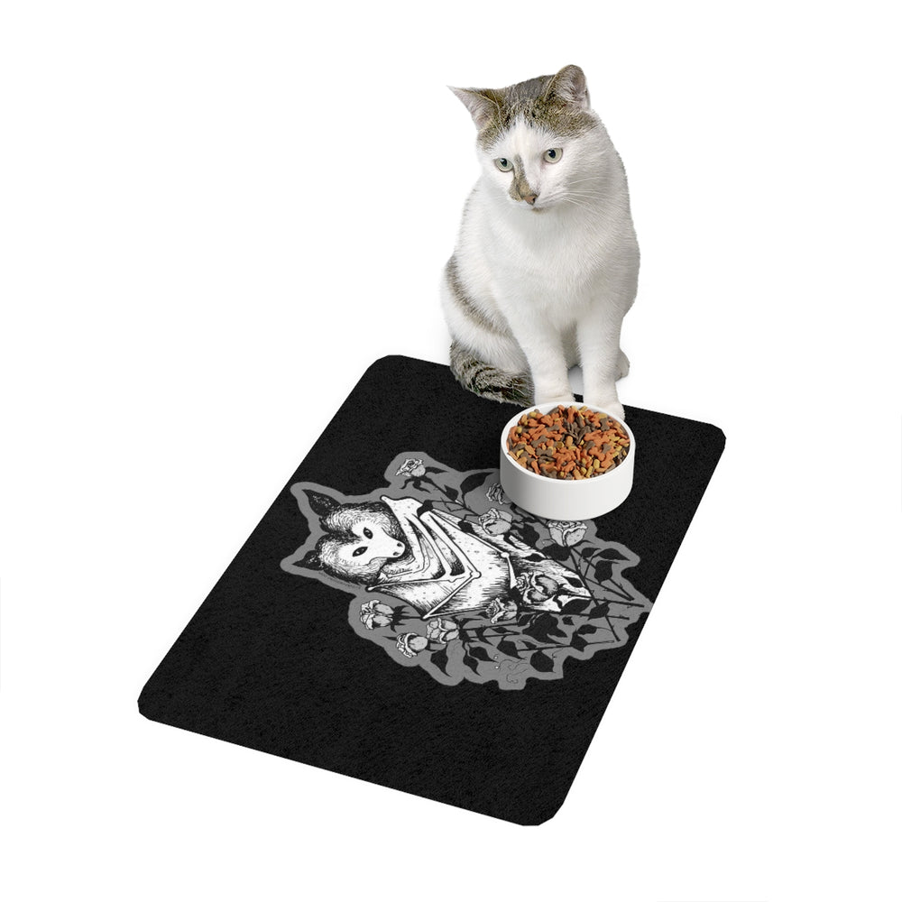 Grey Batty Pet Food Mat (12x18)