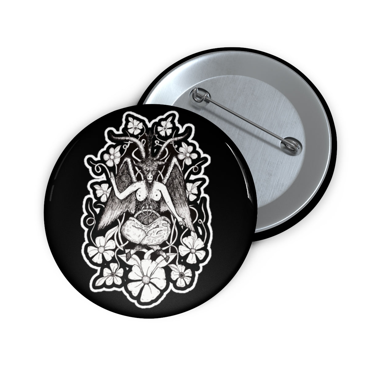 Baphomet Custom Pin Buttons