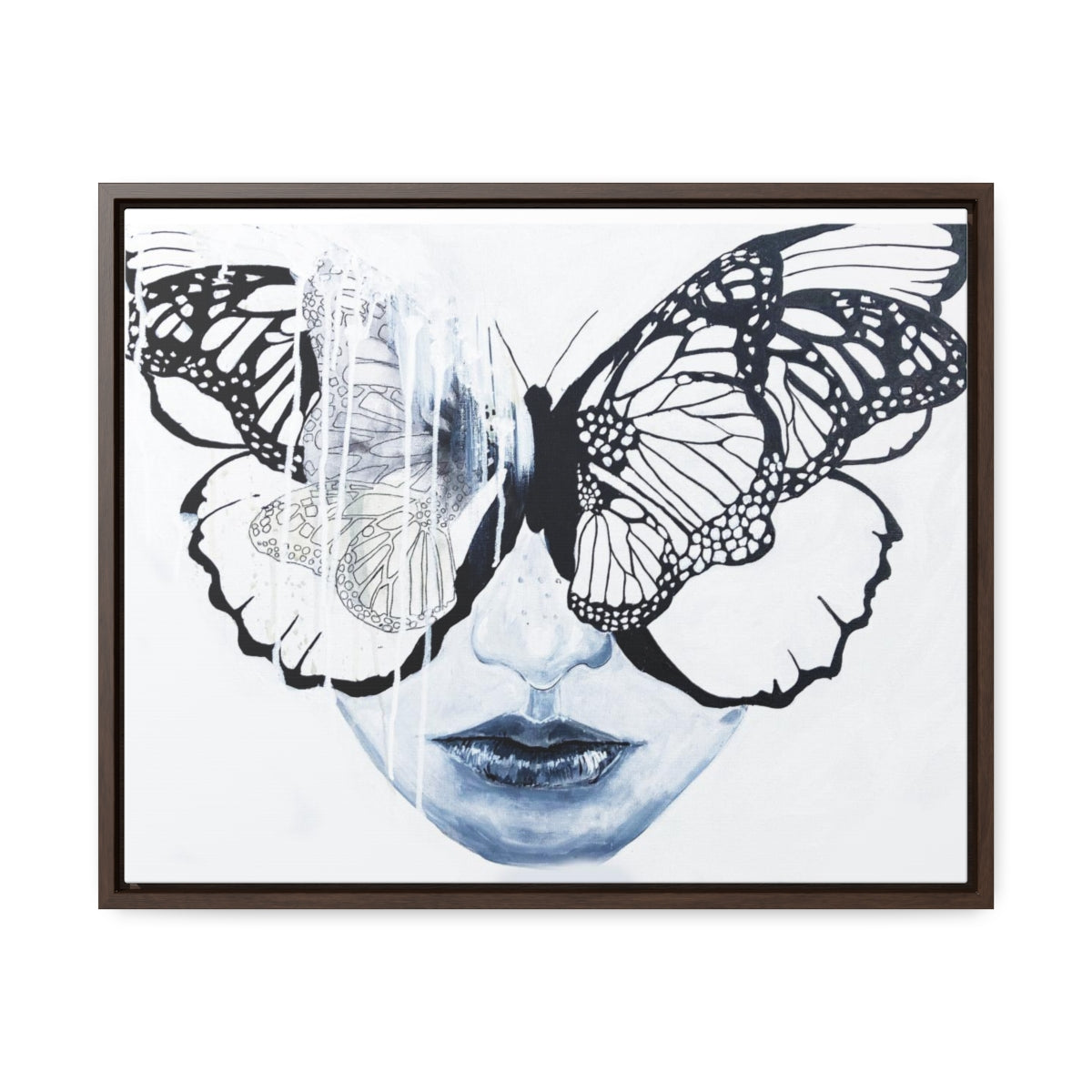 "Butterfly Eyes" Painting by Kelly Kresconko PRINT on Gallery Canvas Wraps, Horizontal Frame