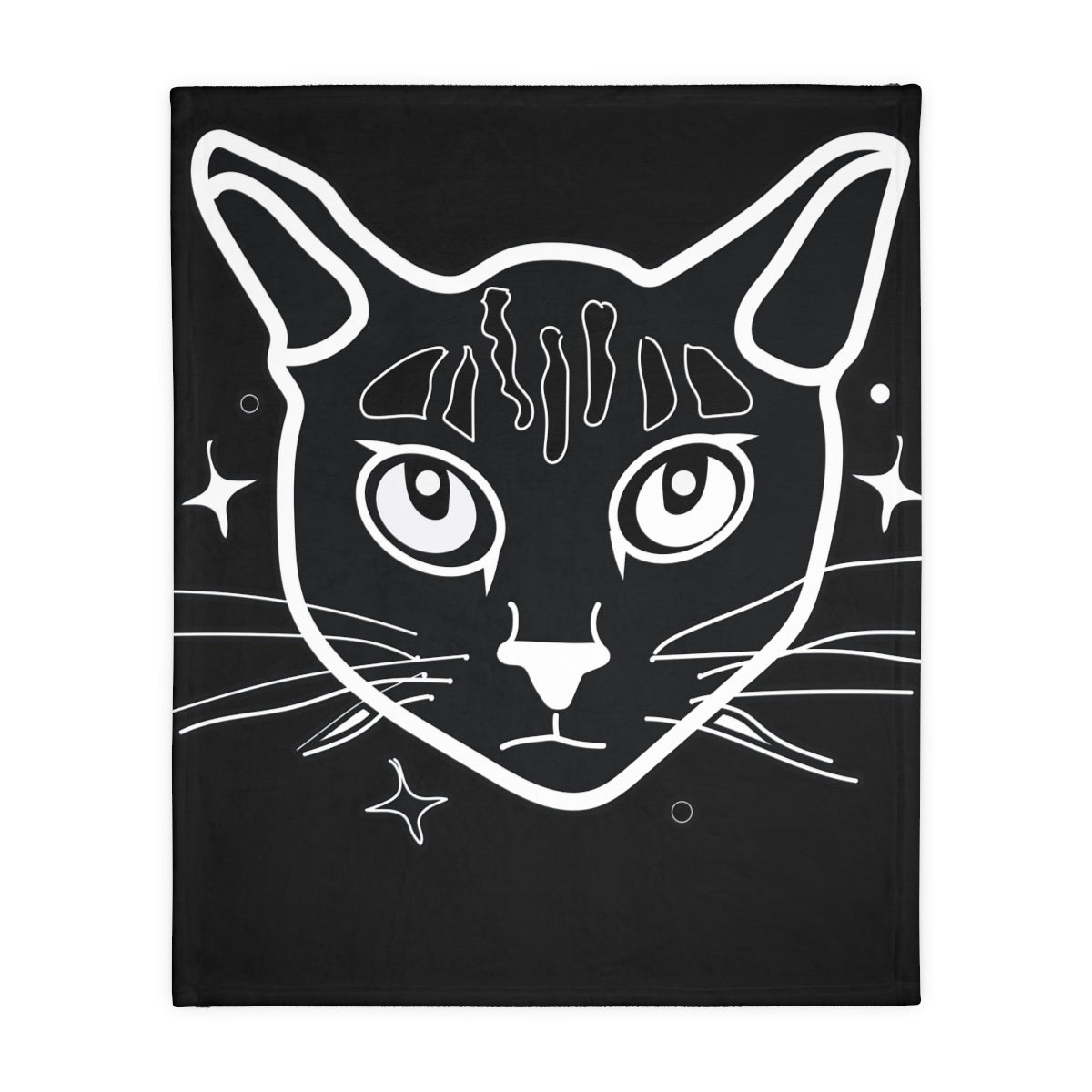 Velveteen "Good Kitty" Blanket (Two-sided print)