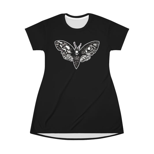 Black DeathMoth T-Shirt Dress