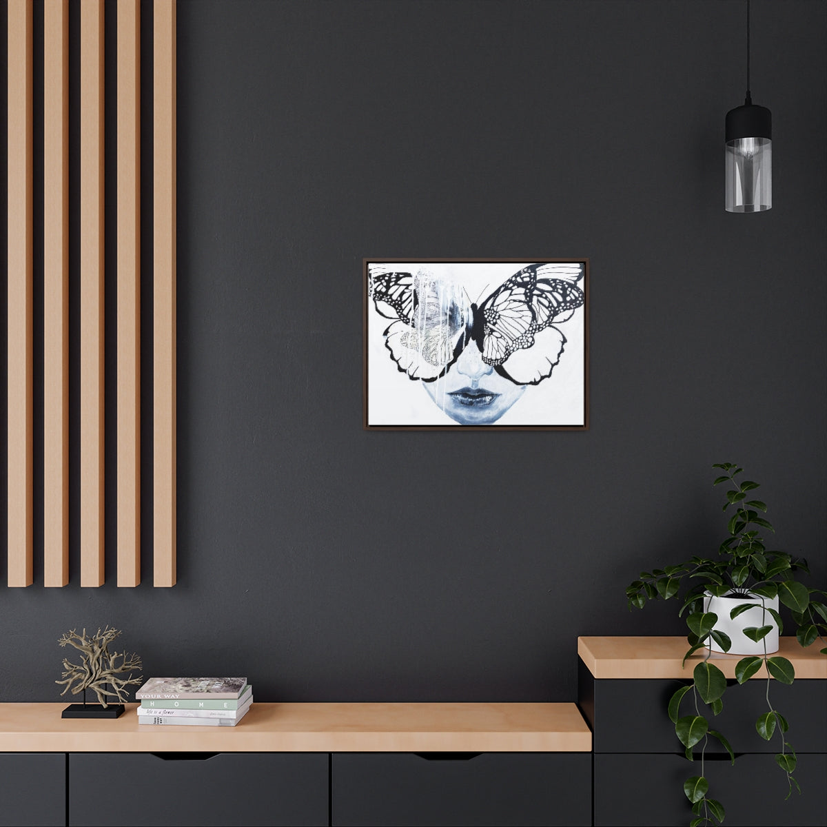 "Butterfly Eyes" Painting by Kelly Kresconko PRINT on Gallery Canvas Wraps, Horizontal Frame