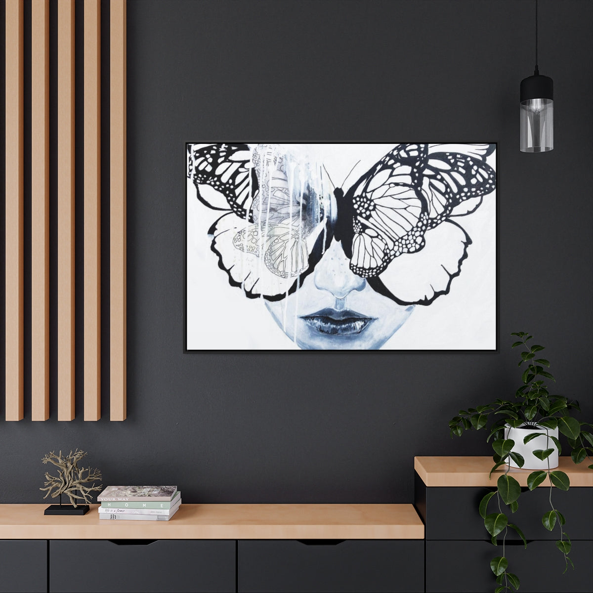"Butterfly Eyes" Painting by Kelly Kresconko PRINT on Gallery Canvas Wraps, Horizontal Frame