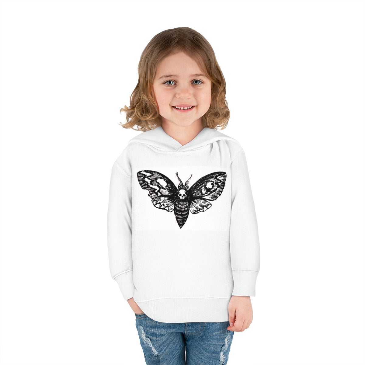Toddler Pullover Fleece Hoodie Kelly Kresconko Death Head Moth
