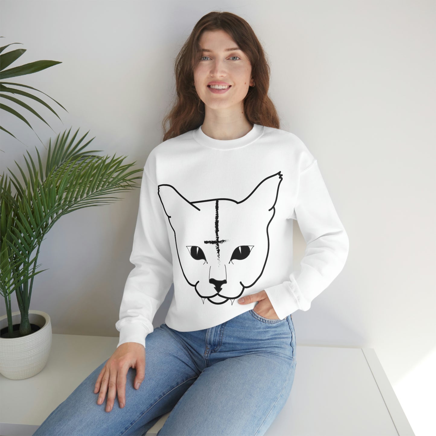 Hell Cat Unisex Heavy Blend™ Crewneck Sweatshirt