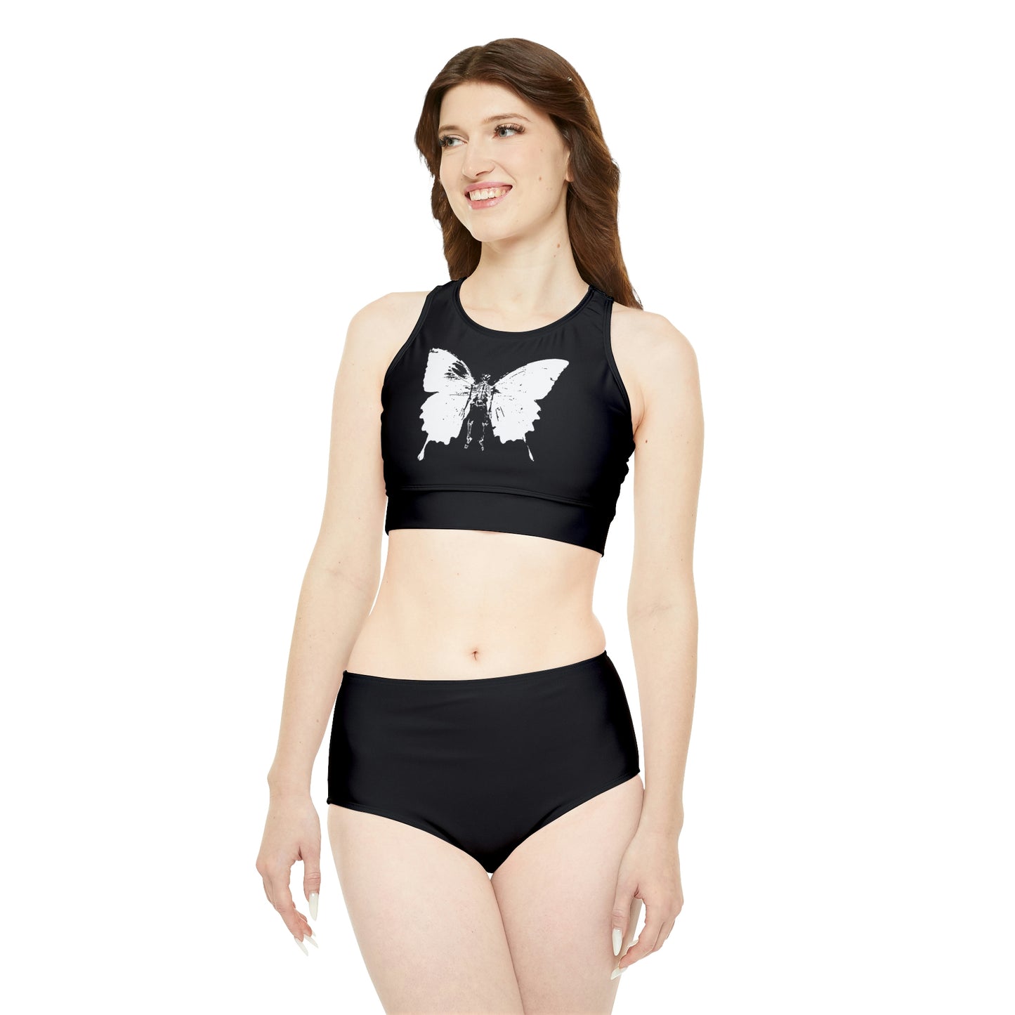 Distressed Skellerfly Sporty bikini Set