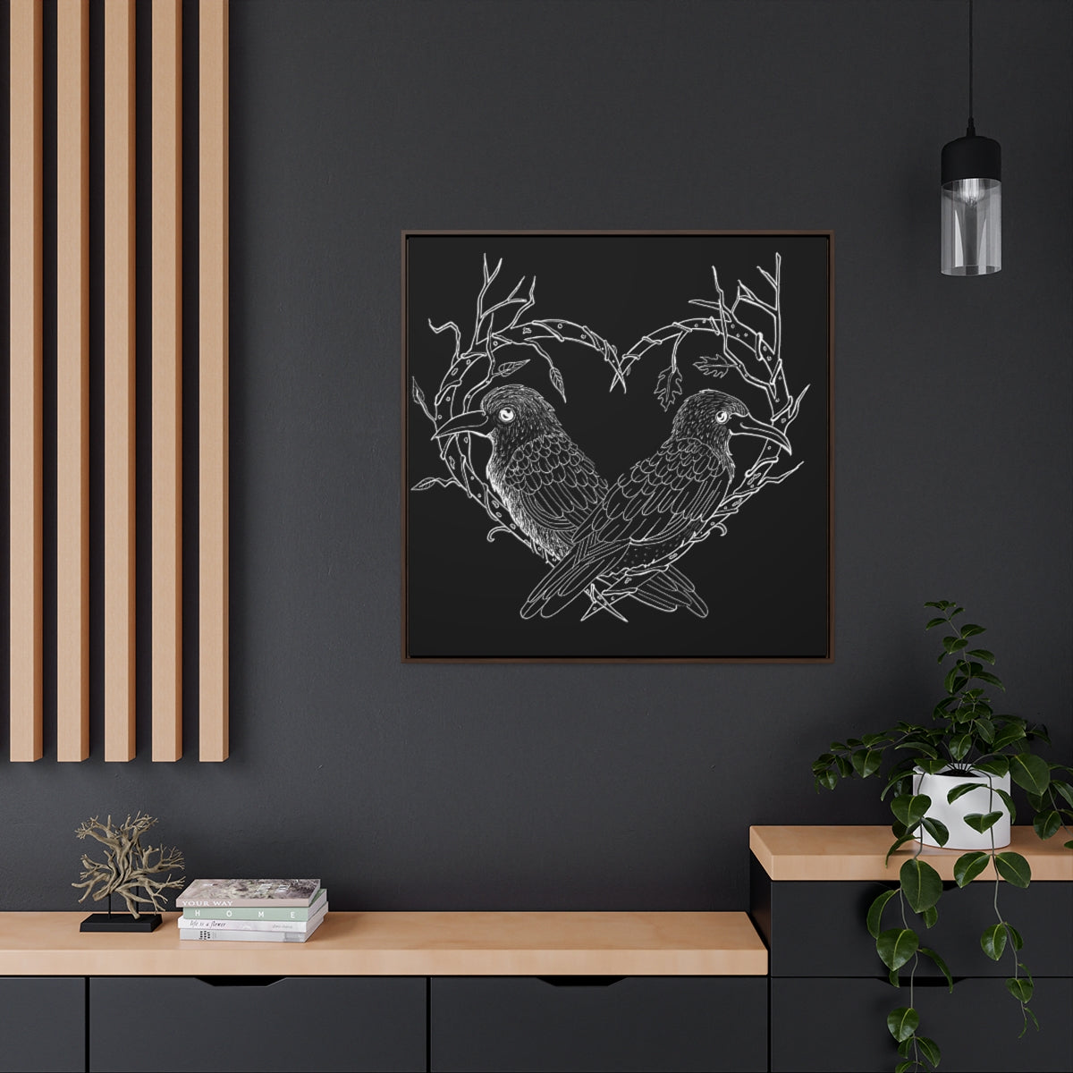 Odin's Ravens Gallery Canvas Wraps, Square Frame