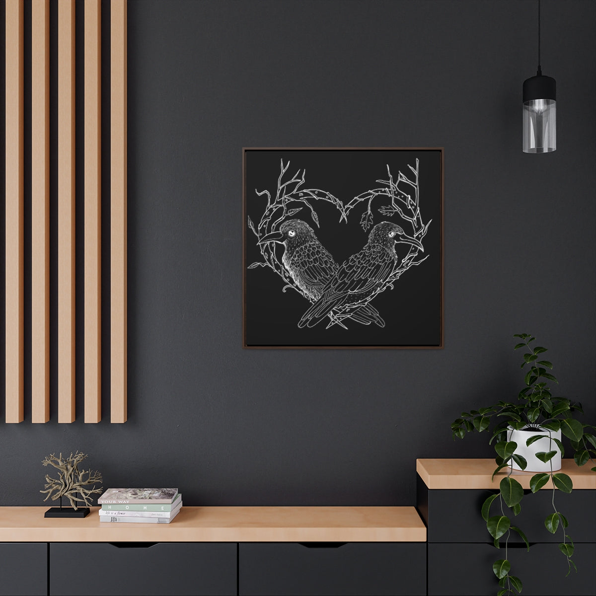 Odin's Ravens Gallery Canvas Wraps, Square Frame