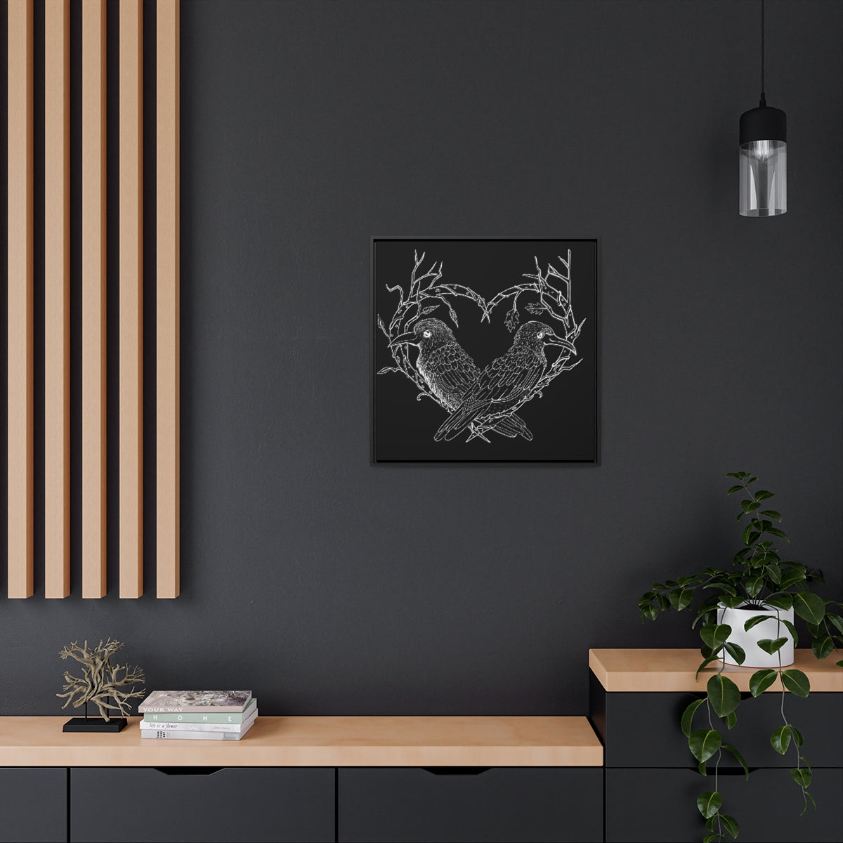 Odin's Ravens Gallery Canvas Wraps, Square Frame