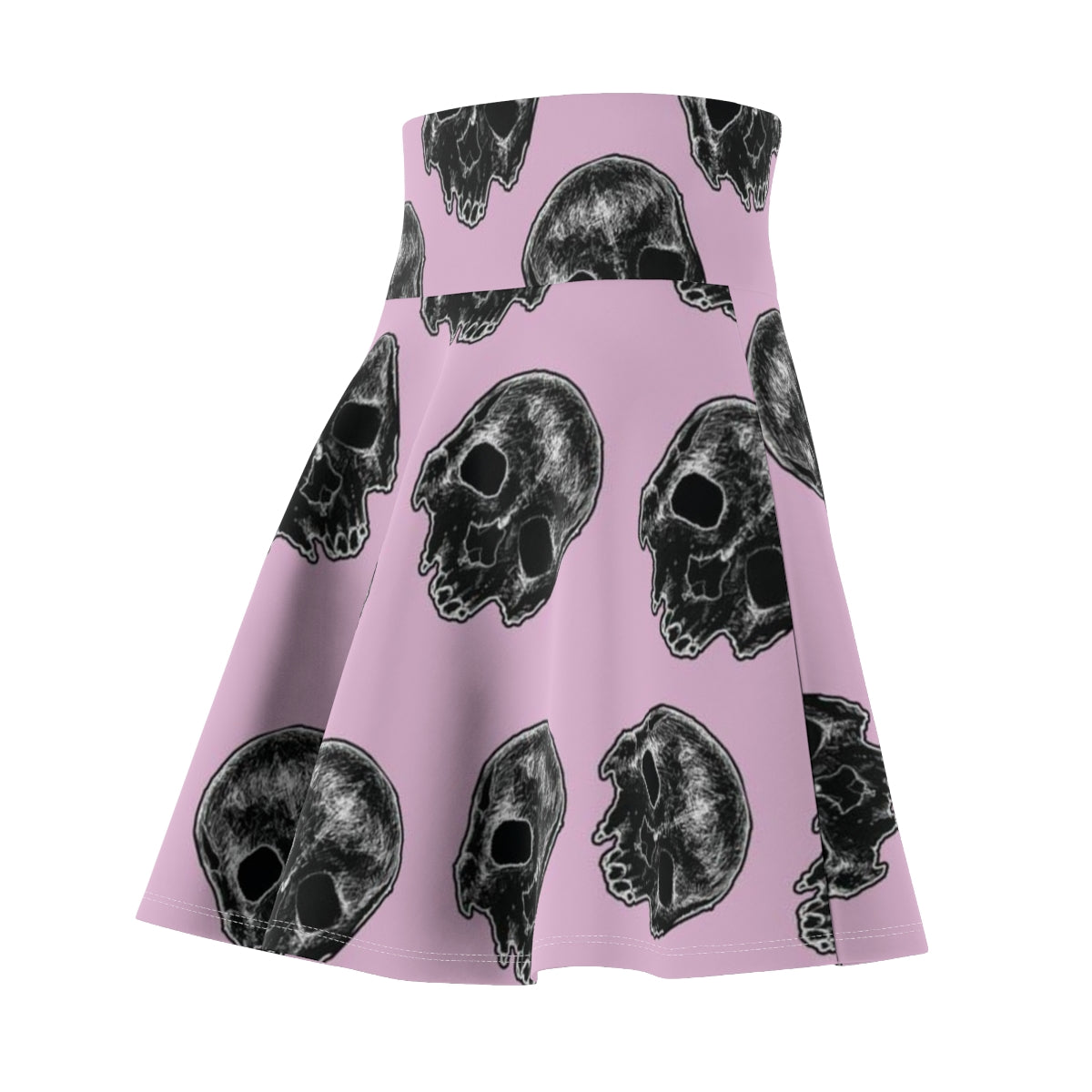 Skater Skirt Kelly Kresconko Pink Skull Print