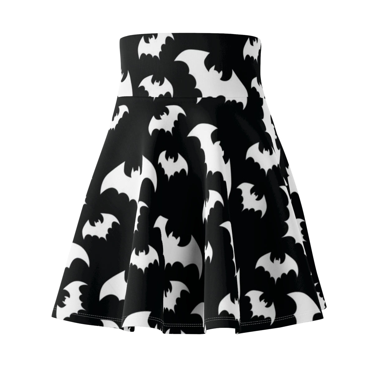 Bat Print Skater Skirt