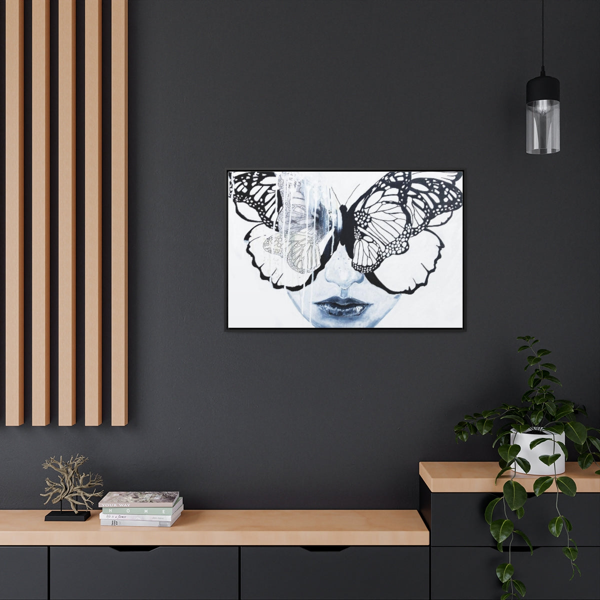 "Butterfly Eyes" Painting by Kelly Kresconko PRINT on Gallery Canvas Wraps, Horizontal Frame