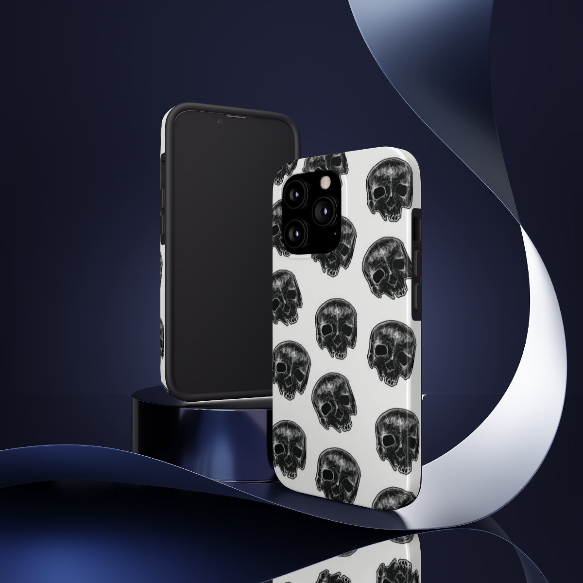 Skull Illustration by Kelly Kresconko Phone Case