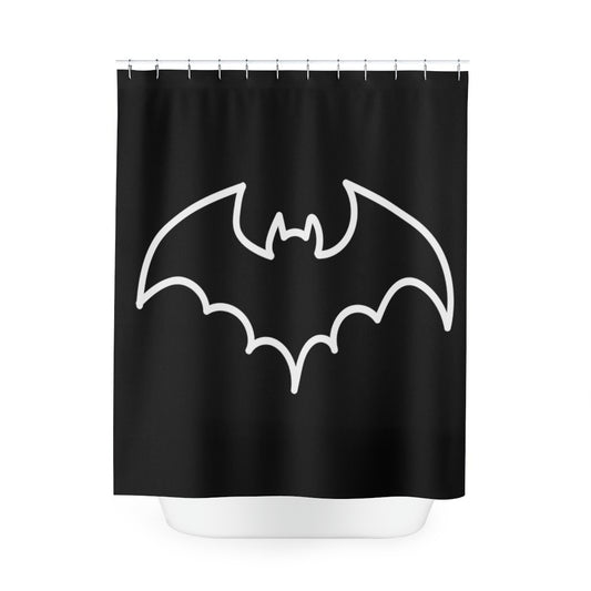 Elite Bat Polyester Shower Curtain
