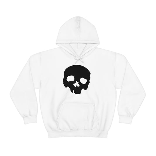 LUXE GOTH BASICS Black Skull Hoodie (Unisex)