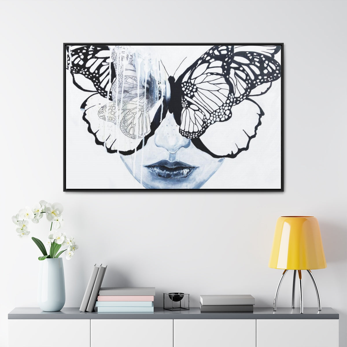 "Butterfly Eyes" Painting by Kelly Kresconko PRINT on Gallery Canvas Wraps, Horizontal Frame
