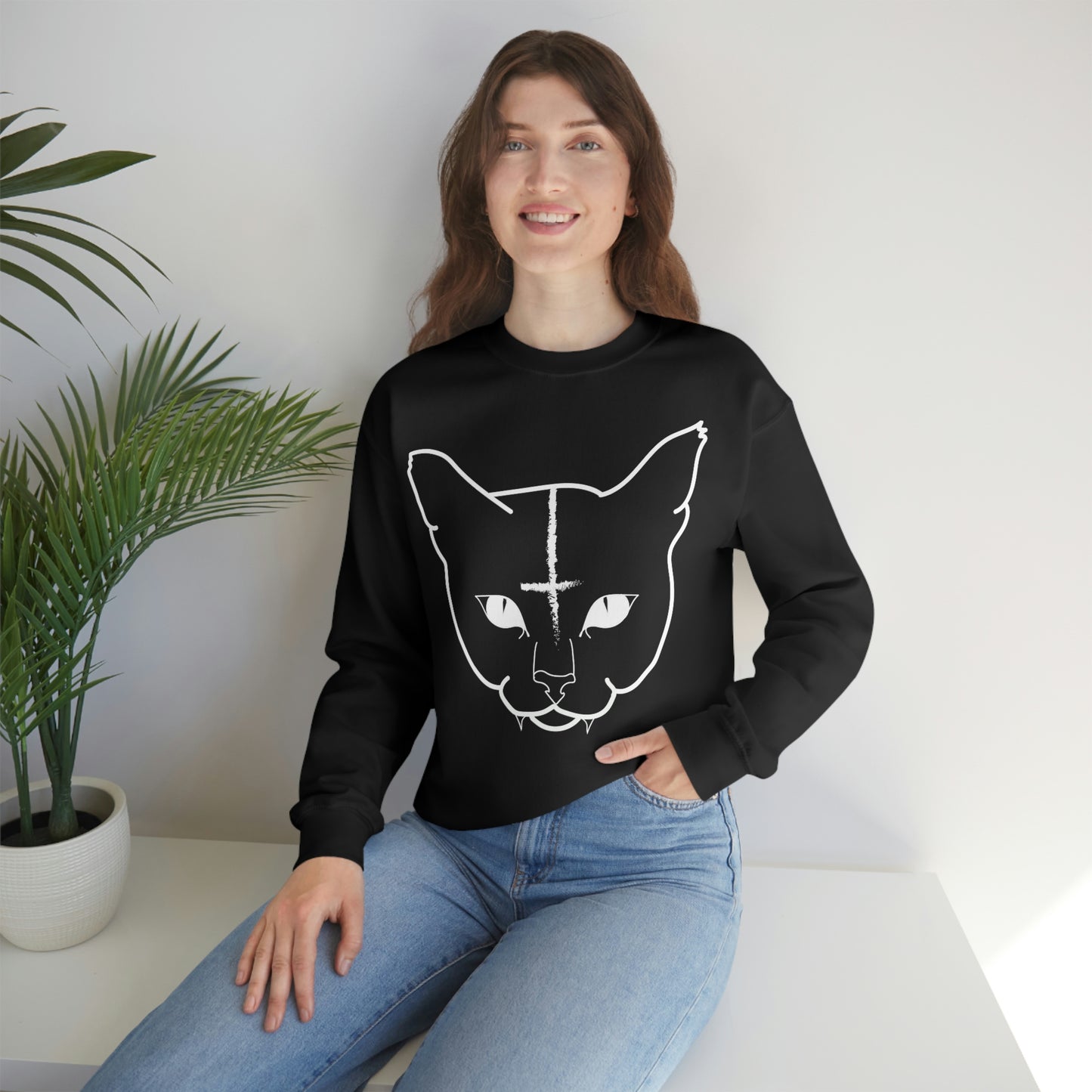 Hell Cat Unisex Heavy Blend™ Crewneck Sweatshirt