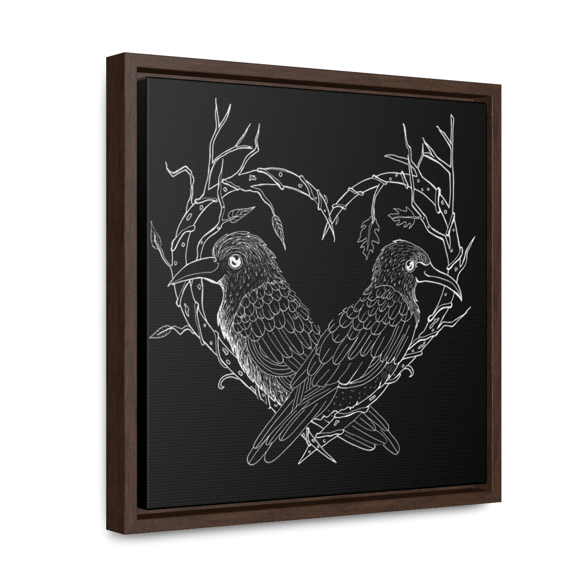 Odin's Ravens Gallery Canvas Wraps, Square Frame