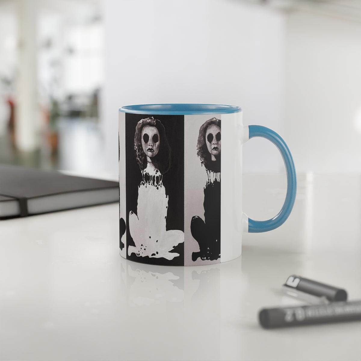 "Melancholy Felines" Painting by Kelly Kresconko Coffee Mug 11oz