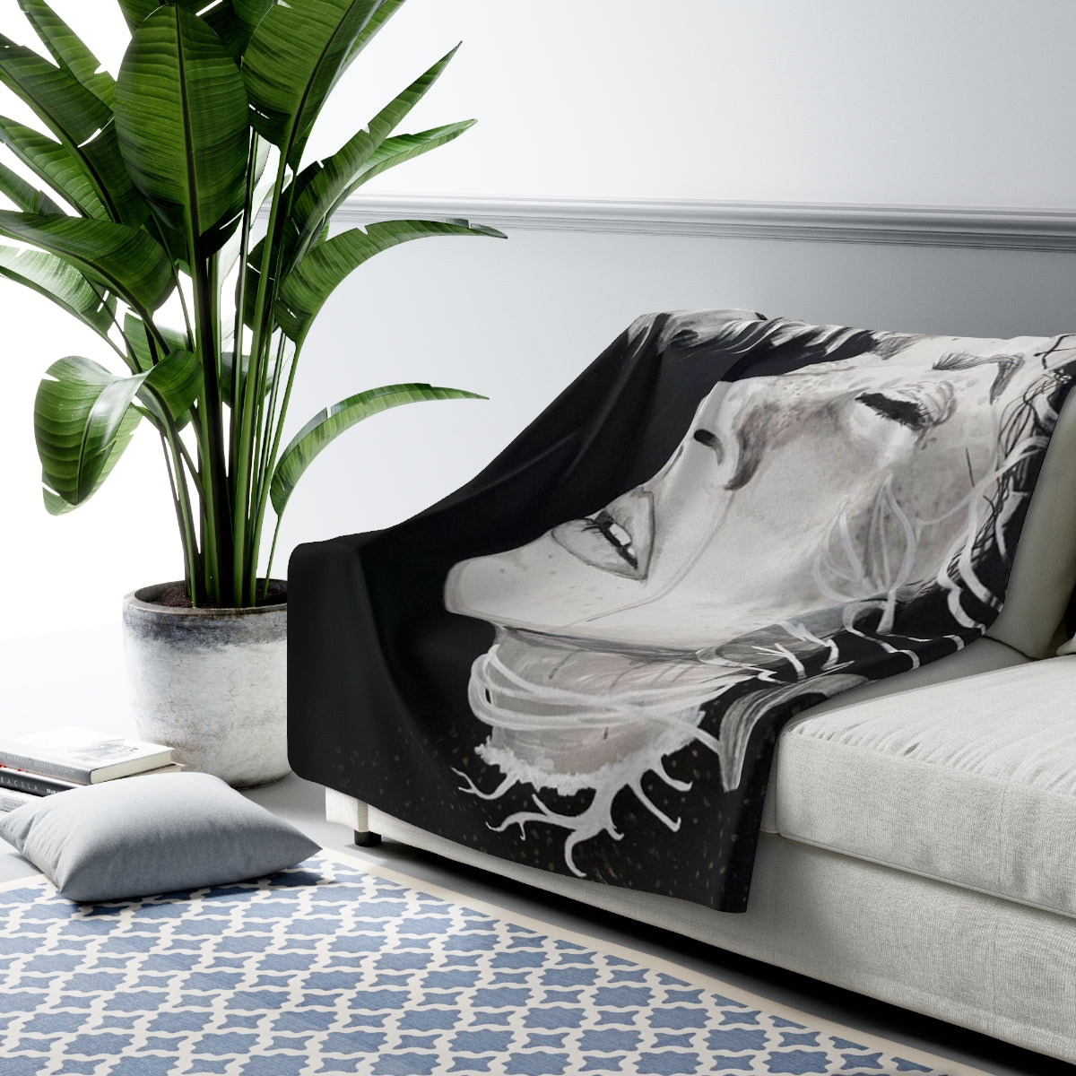 "Cantique III" Painting by Kelly Kresconko Sherpa Fleece Blanket